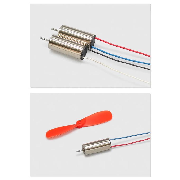 AN 4 x DIY DC 3.7V 50000RPM 716 Hollow Cup Coreless High-speed Motor with 4 x 55MM Propeller Cw CCW for DIY Micro FPV Quadcopter