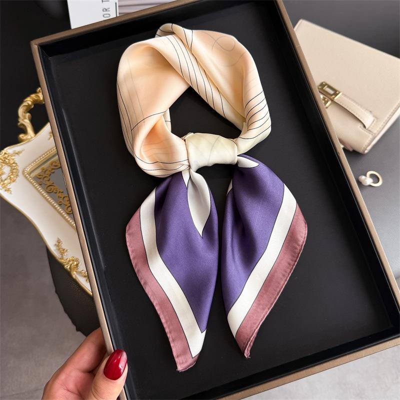 Designer Jungle Animal Print Scarf Women Silk Scarves Bandana Hijab Neckerchief Shawl Kerchief Hair Band Foulard Lady Luxury