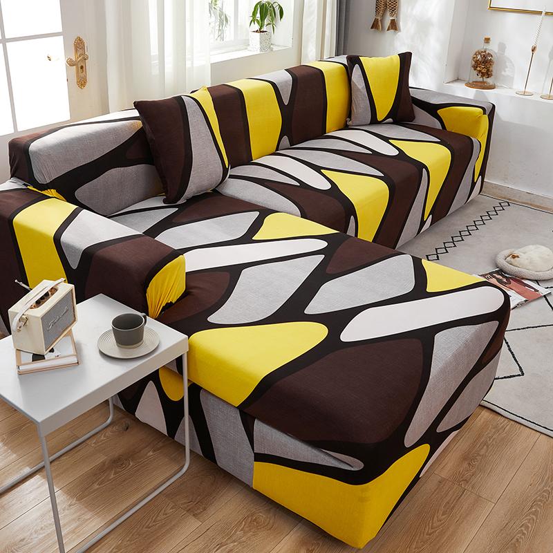 Elastic Sofa Covers for Living Room L Shape Sofa Need Buy 2 Pieces Stretch Corner Couch Cover Slipcovers Armchair 1/2/3/4 Seater