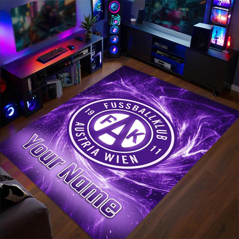 Crystal Velvet Rug Austria Wien FC Print Custom Name Text Floor Mat Home Decor