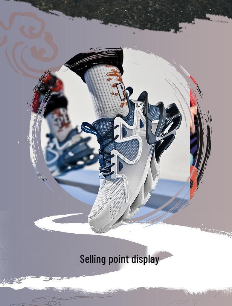 Men's Breathable Flyknit Running Shoes - Gradient Non-Slip Blade Casual Sneakers
