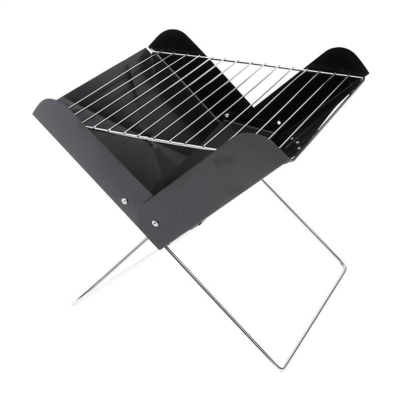 Portable Grill Camping Grill Folding Heavy Duty Metal Desktop Camp Fire Outdoor Cooking Equipment For Barbecue Grilling Picnics
