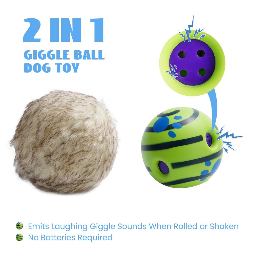 Wobble Giggle Ball Is an Interactive Toy Designed To Relieve Dog This Squishy Ball Is Designed To Make Fun Sounds When Rolled or and Is Suitable for a