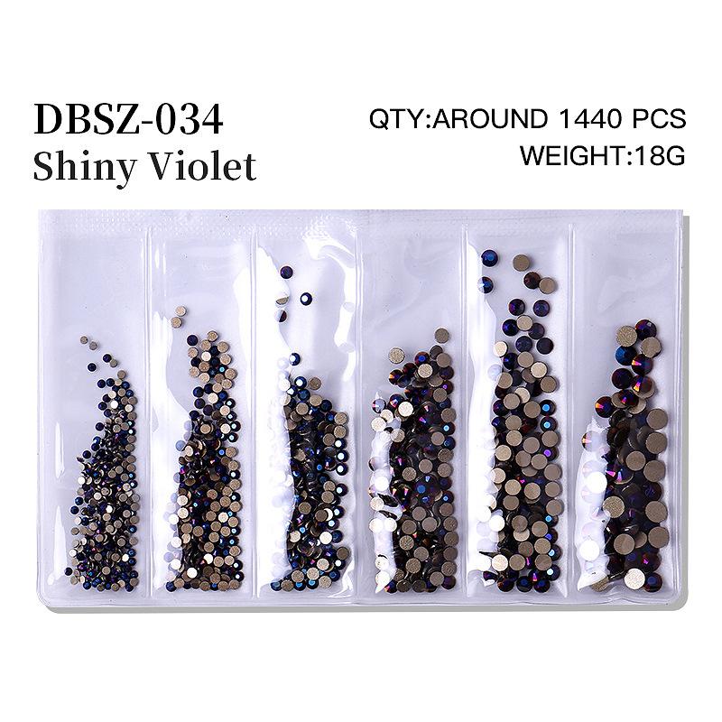 Long Bag Nail Art Jewelry Glass Flat Bottom Diamond Nail Art Diamond Nail Art Jewelry Mixed