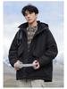 Unisex Winter Down Jacket: Men's Hooded, Loose Fit, Trendy Fashion Outerwear, Casual Couple Style.
