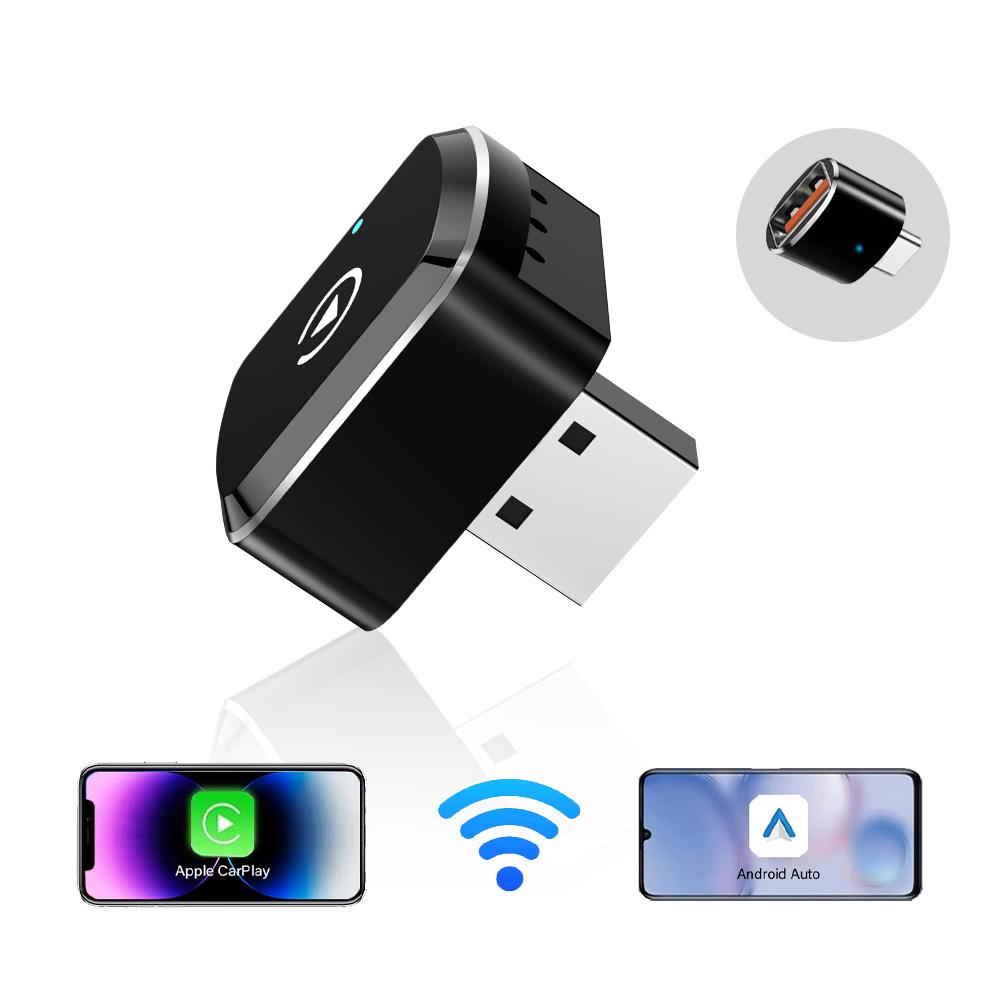 

M39 2 in 1 AI Box Wireless Car Adapter for CarPlay/Android Auto Upgrade Wired to Wireless Compatible with Built-in CarPlay/Android Auto Vehicles