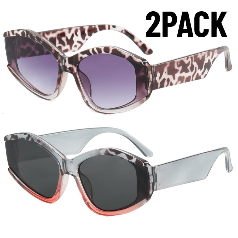 

2PACK Новые модные солнцезащитные очки кошачий глаз женские многоцветные градиентные винтажные оттенки люксовый бренд дизайнерские модные солнцезащитные очки UV400
