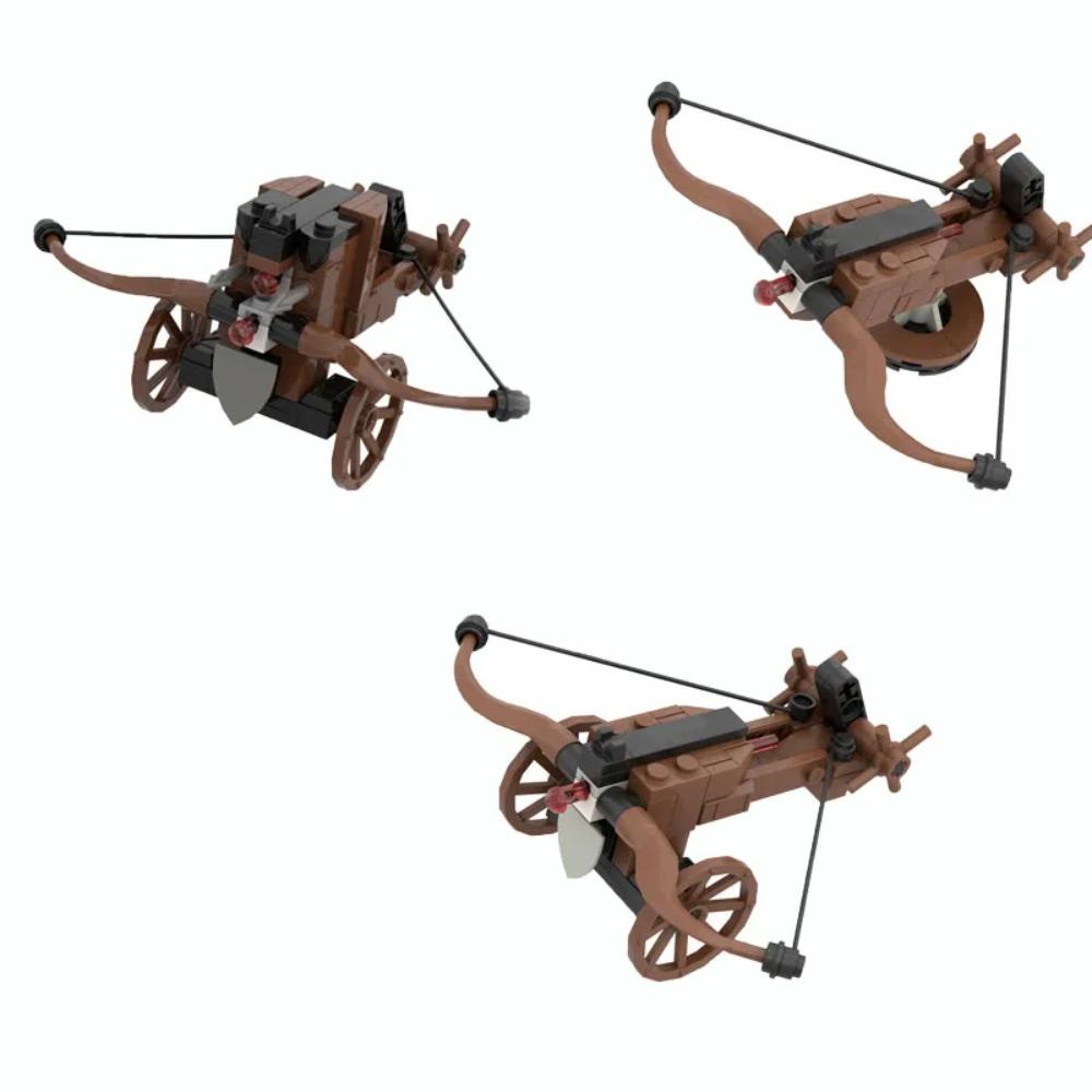 Medieval Castle Siege Weapons Building Blocks Siege Engine Cannon Car  Catapult Crossbow MOC Assembly Bricks Toys