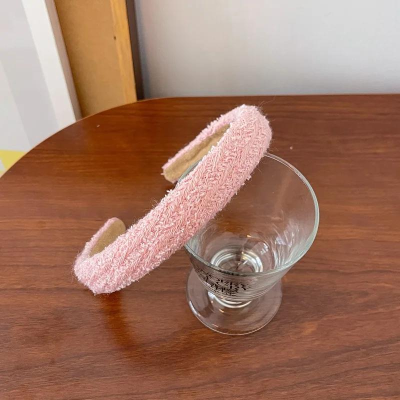 Bentițe Tweed Seria Roz Romantic Stil Francez Bentițe Subțiri Dulci pentru Păr Accesorii de Păr de Modă pentru Petrecere