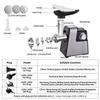 Cross Electric Meat Grinder & Sausage Stuffer with Vegetable Cutter, 220V/110V
