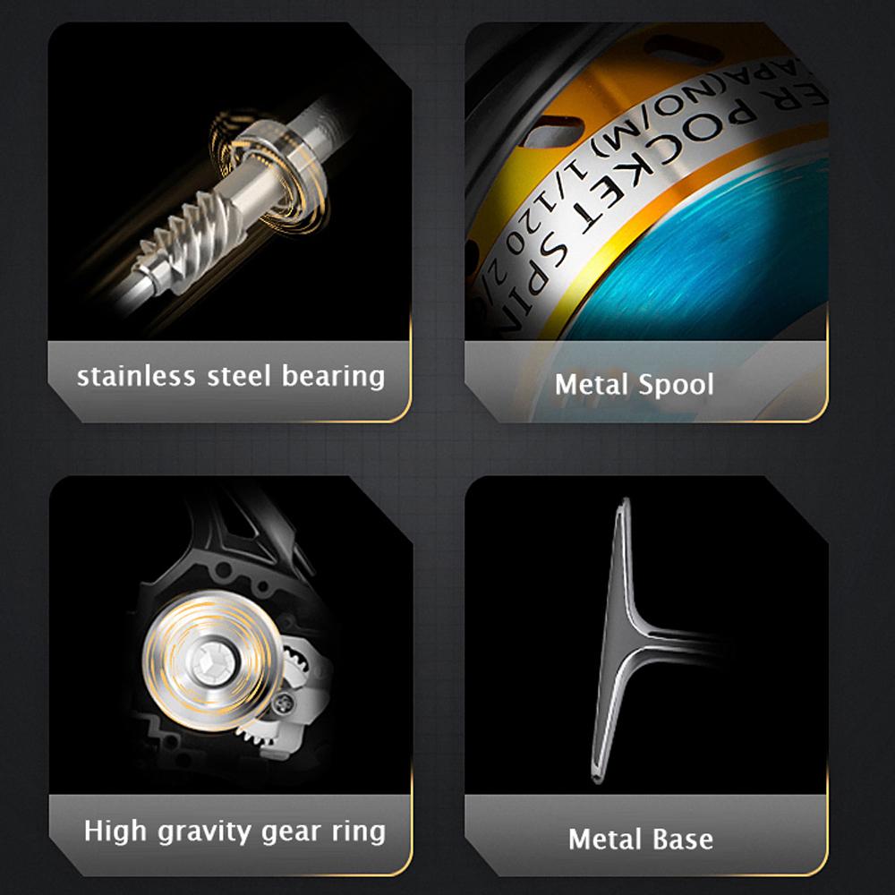 Mini Spinning Fishing Reel 6KG Max Drag Power Metal Coil for Winter Ice Lure Saltwater Freshwater Small Outdoor Fishing Wheel 260319