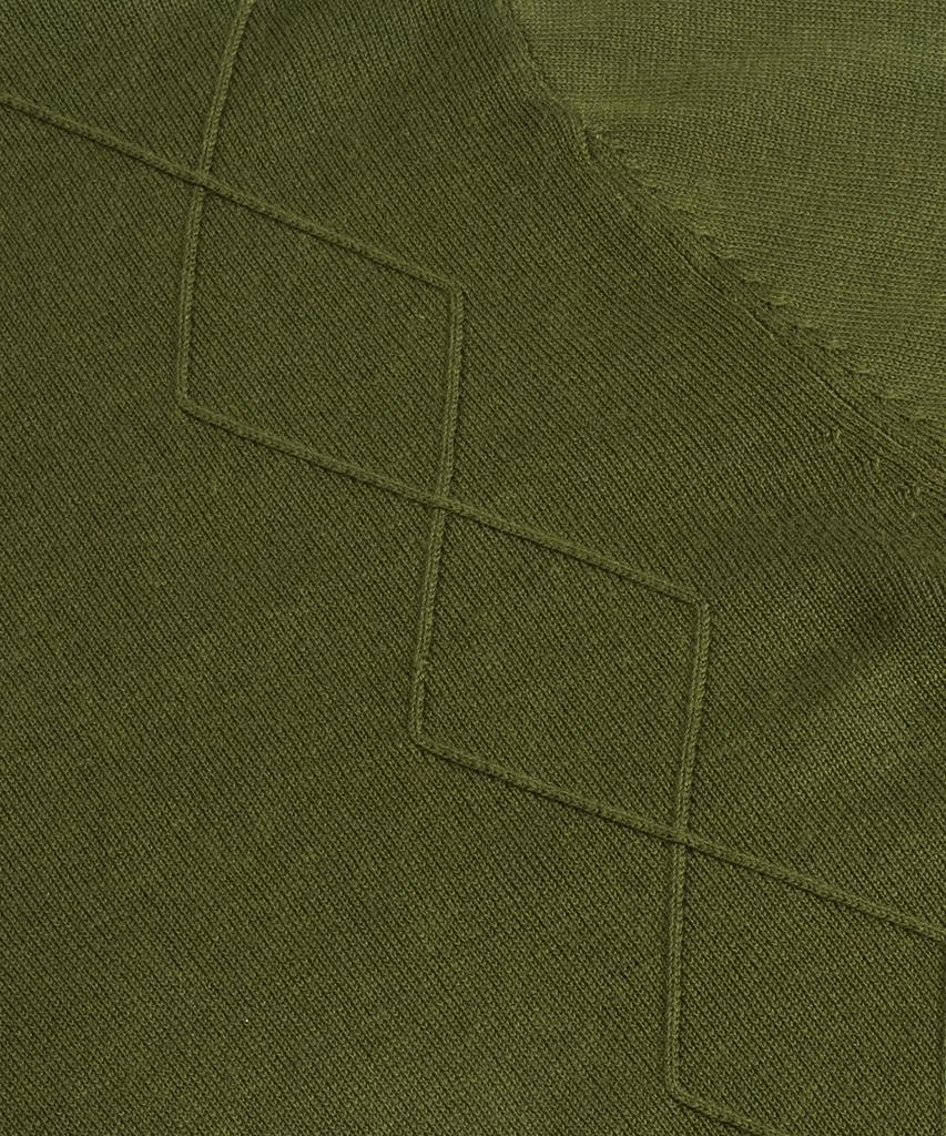 MUDSALT Cable Henley Neck Knit Olive