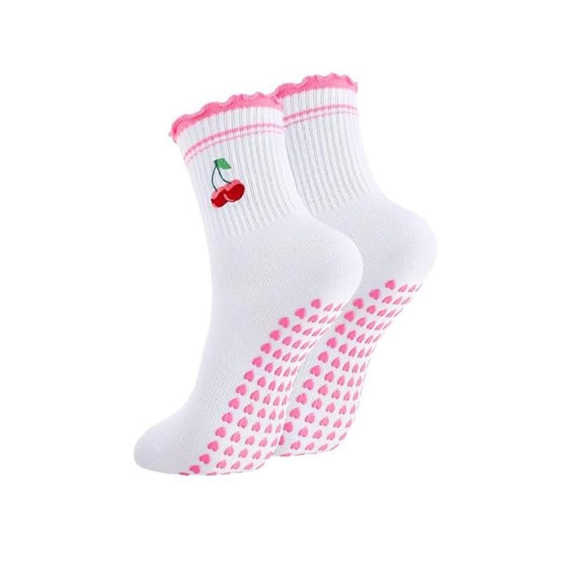 Yoga Socks Women Autumn Winter Mid Calf Professional Non Slip Floor Socks Fitness Dance Pilates Sports Socks