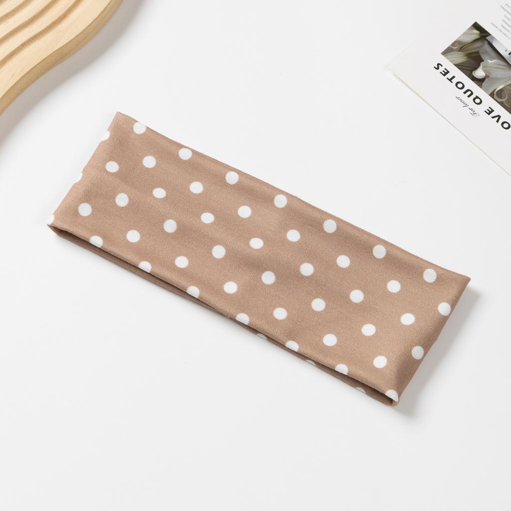 Fashion Polka Dot Makeup Hairband Hair Accessories New Wave Yoga Elastic Headband Sports Fitness Sweat-absorbent Hairband
