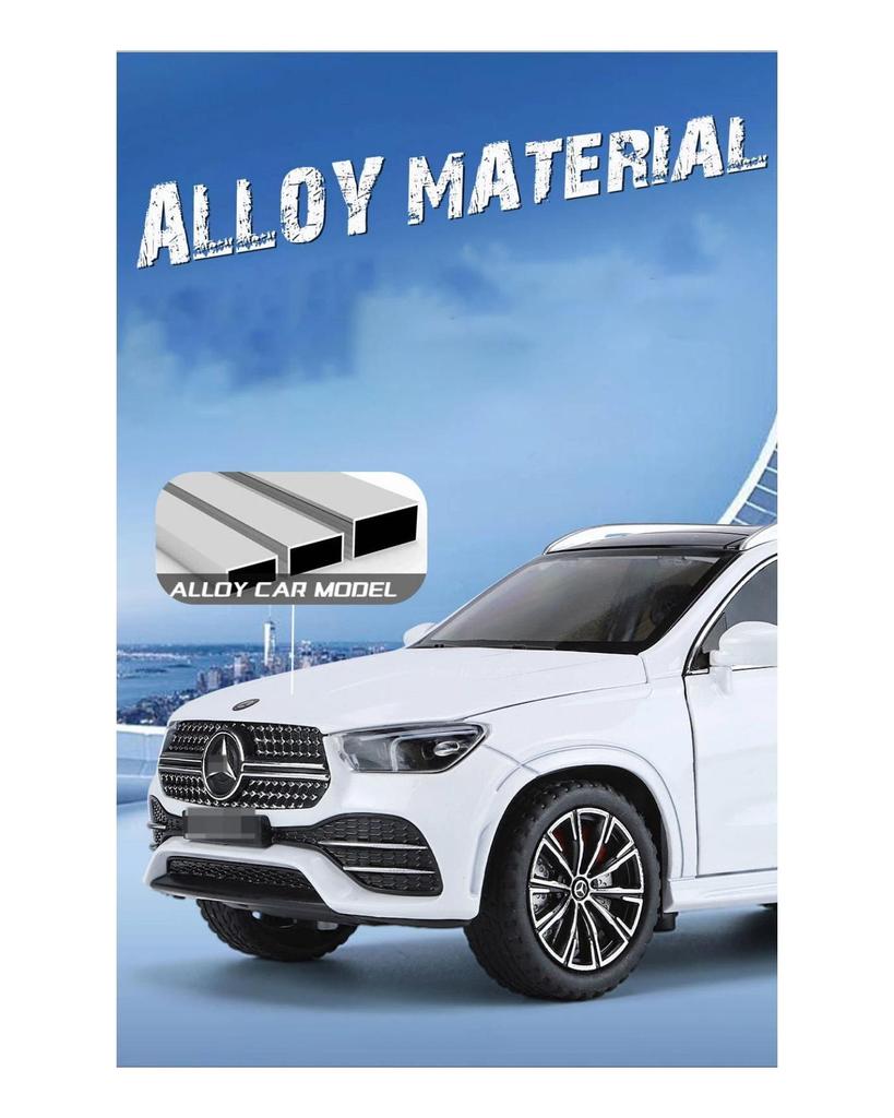 1/24 Scale Benz GLE350 SUV Alloy Diecast Toy Car Model High Simulation Vehicle with Sound and Light Collection Toys for Children