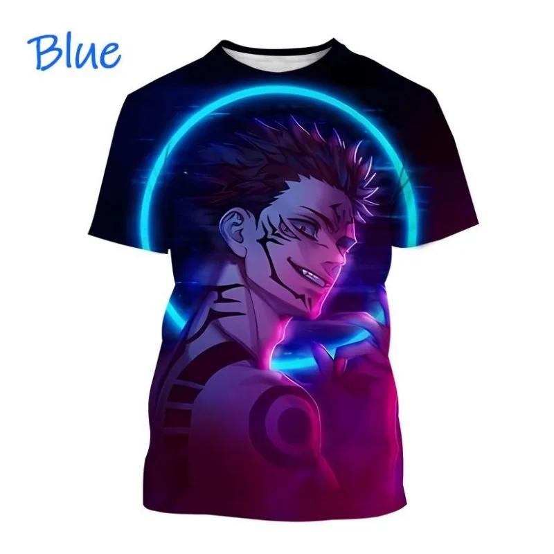 Japonské anime Jujutsu Kaisen 3D potisk tričko Harajuku pánské/dámské ležérní tričko s krátkým rukávem streetové cool