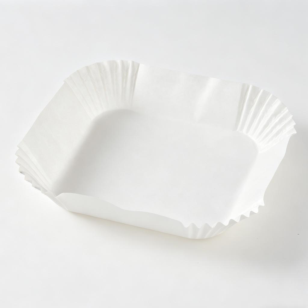 Air Fryer Baking Paper 20cm Square White 38gsm Double-Sided Silicone Coated Eco-Friendly Disposable Liners for Cake Baking Bulk