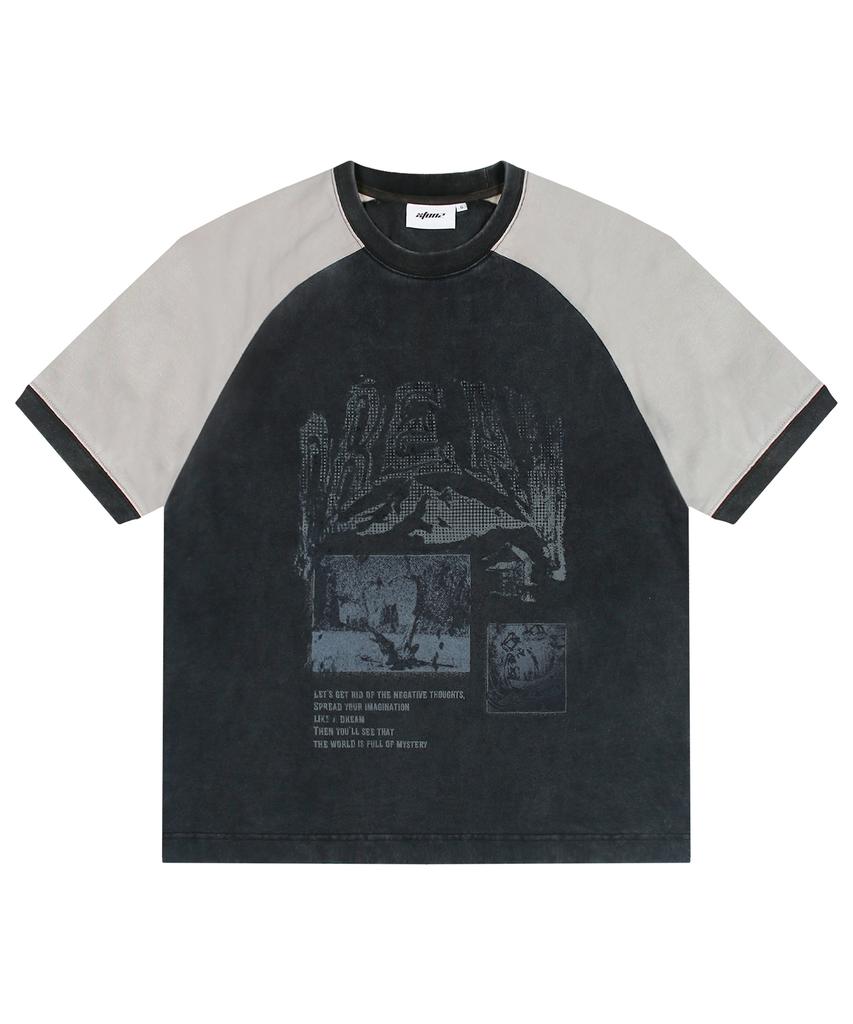 XTONZ Xtt138 Kate Fading Raglan T-Shirt (Black)