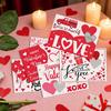 6/12Pcs Valentines Day Couple Scratch Card with Stickers DIY Romantic Love Heart Greeting Card Wedding Engagement Anniversary Party Supplies