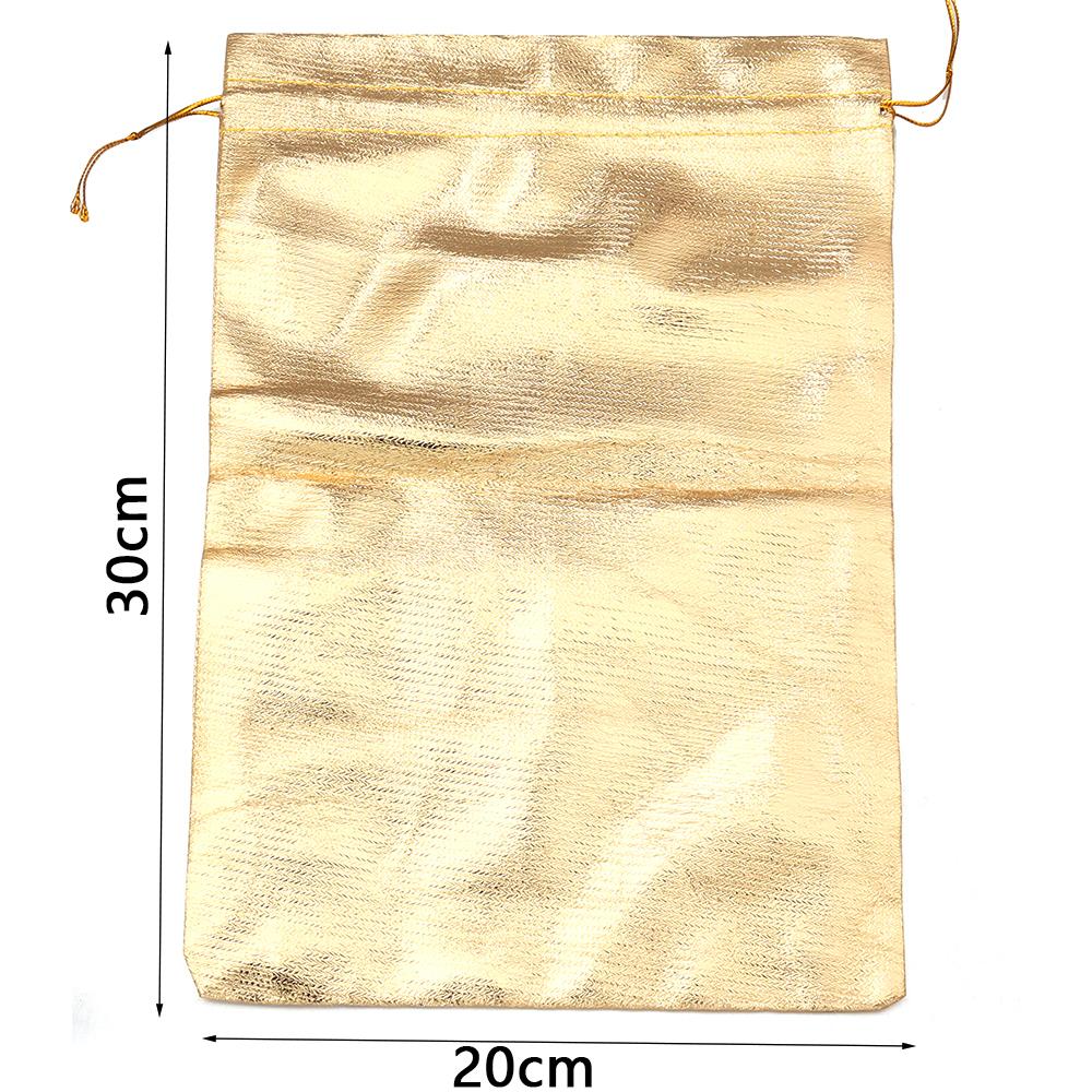 5-10Pcs Silver/Gold Foil Cloth Drawstring Bags Jewelry Gift Bags Candy Beads Bracelet Packing Pouch For Wedding Gift Storage Bag
