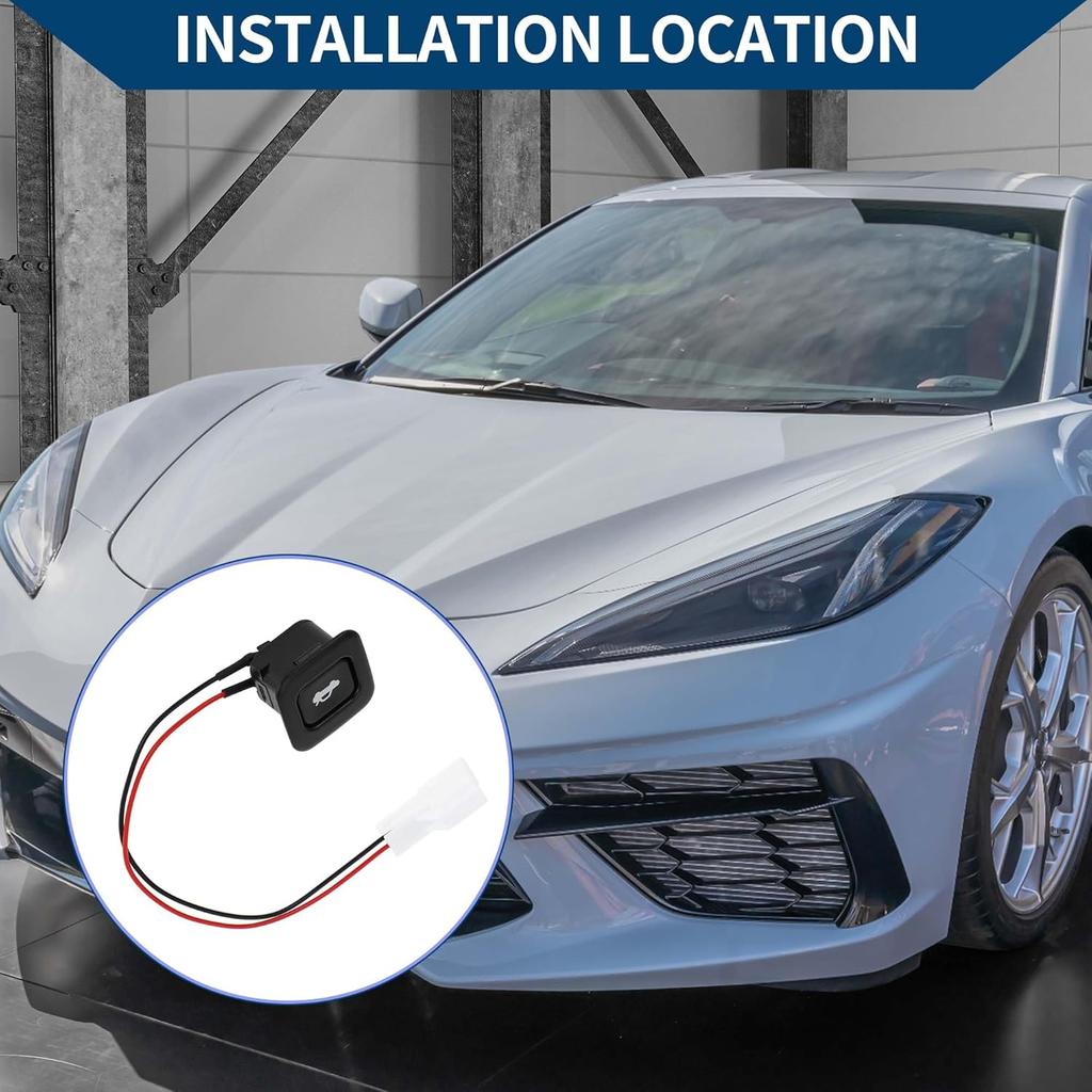 No.935552H0009Y Trunk Lid Lock Release Push Button Handle Switch for Hyundai Elantra 2007-2010 / Rear Release Switch/Durable / 1 Pcs Black