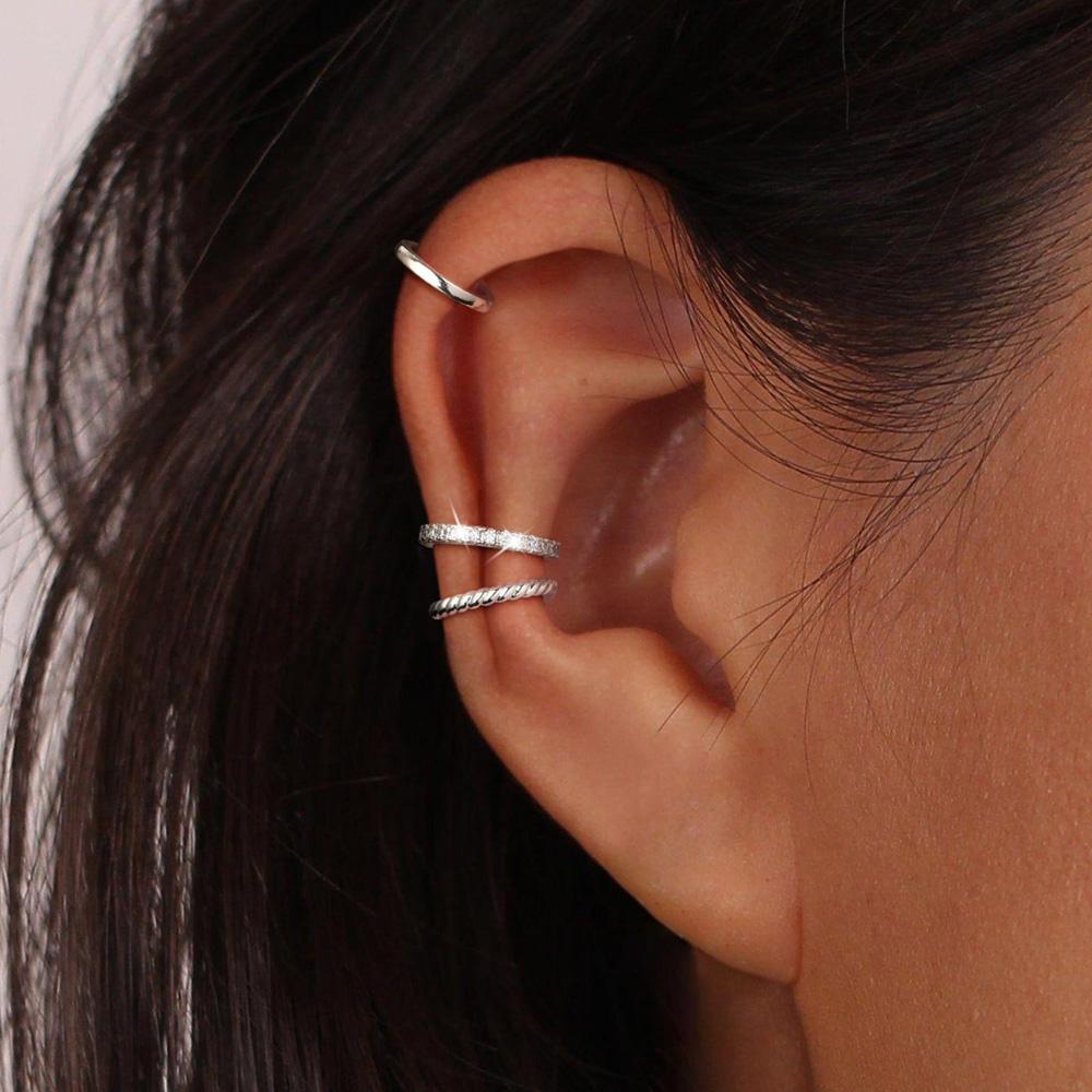 3Pcs/Set Clips Earring for Women Personalized Minimalist Earrings for No Ear Holes Ear Cuff Fake Piercing Clip on Earring