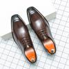 Fashion Men's Casual Oxford Shoes men Black Dress Wedding Shoes Luxury Pointed Toe Office Fashion Derby Shoes Business Leather Shoes