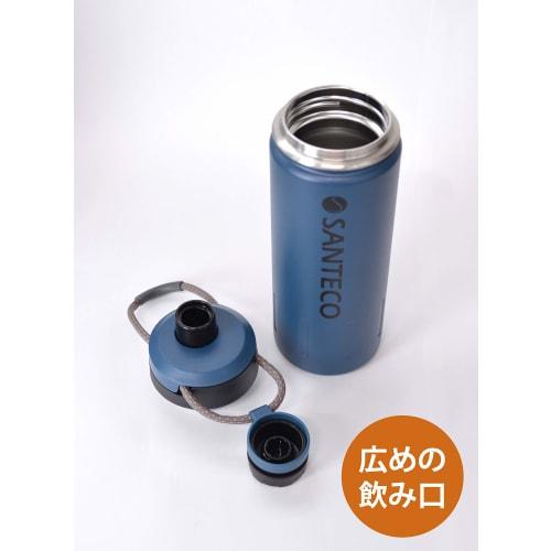 CB Japan Ultramarine Blue Water Bottle, 640ml, Direct Drinking Stainless Steel Bottle, Vacuum Insulated K2 Sports Bottle, SANTECO