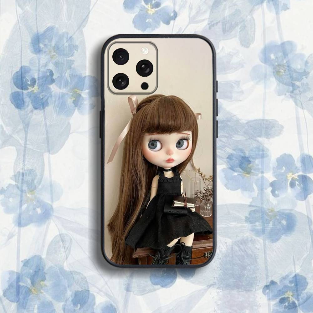 Fashion d-doll B-Blythe Phone Case For iPhone 17,16,15,14,13,12,Pro,Max,Plus,E,SE4,Air,Mini Black Soft Box