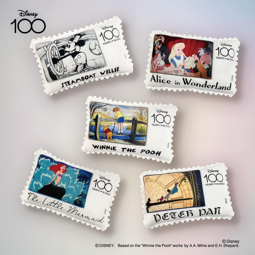 Live Haato Cushion Disney D100 Art Cushion Peter Pan Length 100th Anniversary Stamp (Total Approx. 40cm) 10126-05