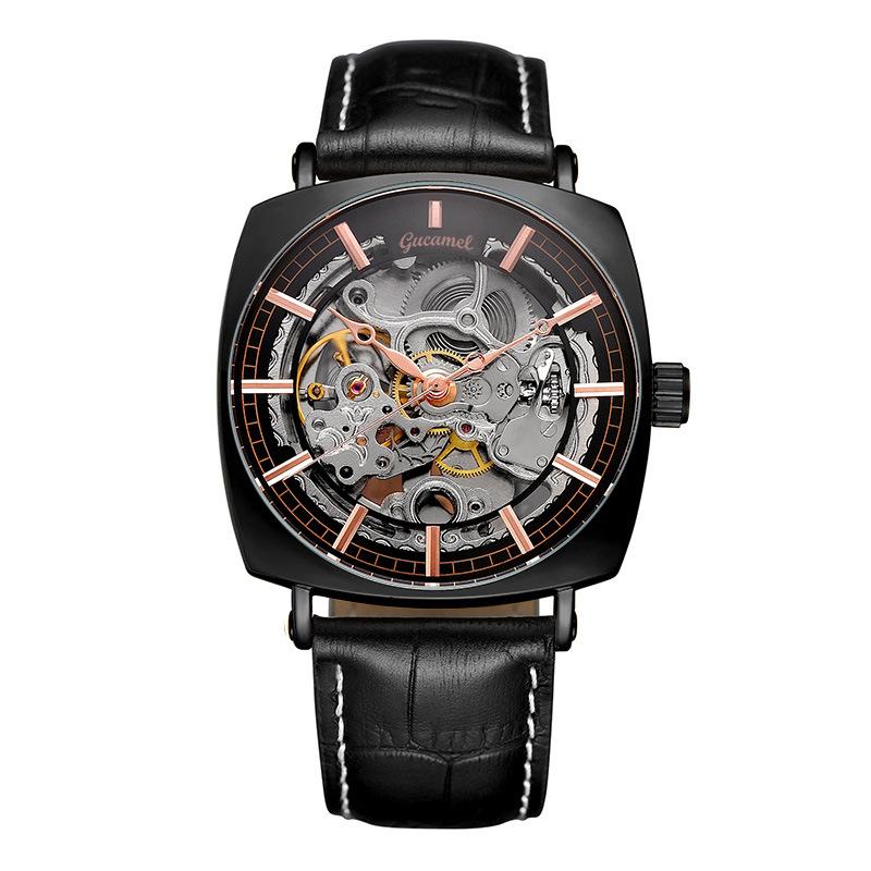 Top Brand New European and American Style Fashion Men's Watch Automatic Mechanical Men's Watch Casual Full Hollow Fashion Watch