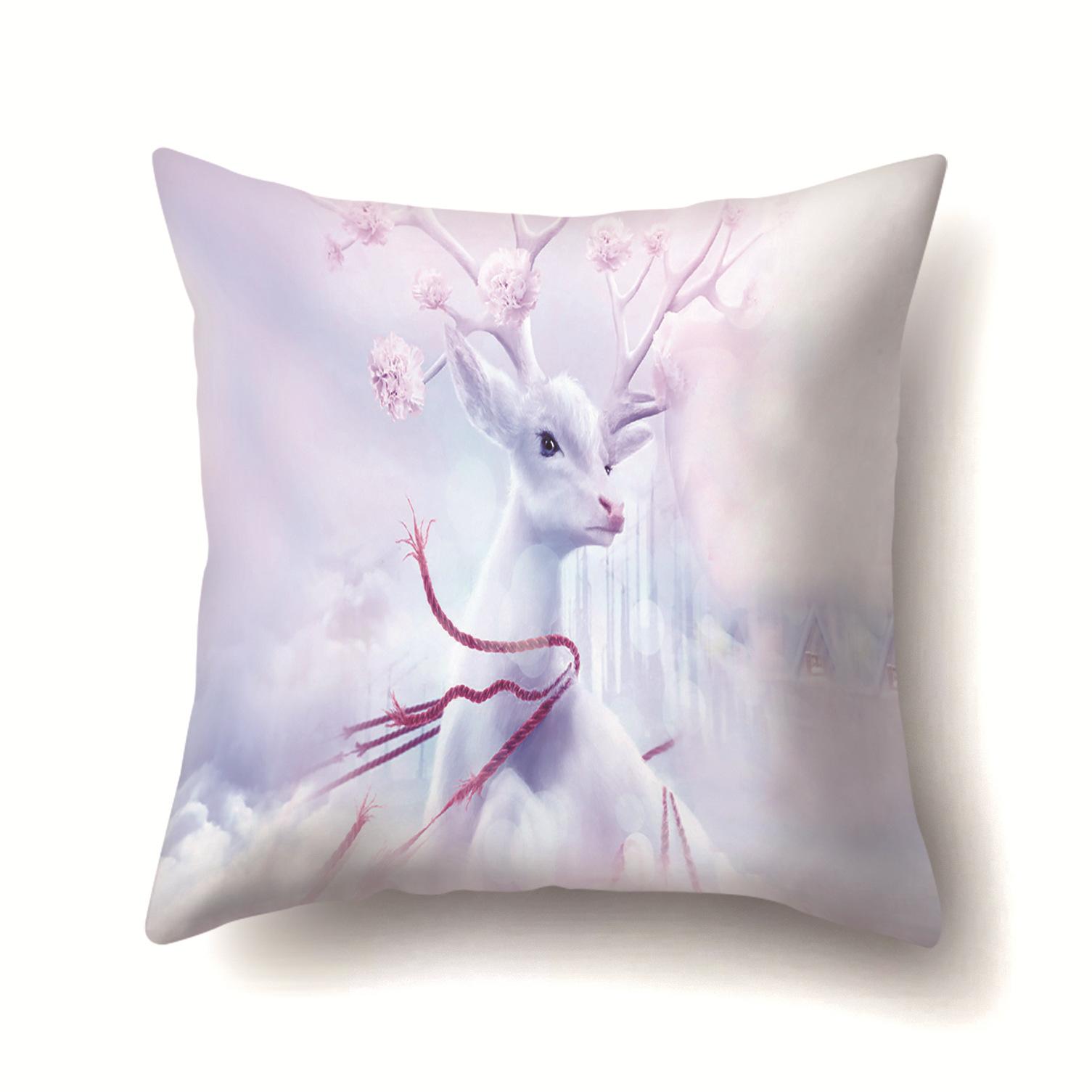 

Рождественский Новогодний Подарок Полиэстеровая Наволочка Подушка для Автомобиля Дома Спинка Длинная Подушка Наволочка 45 * 45 without pillow core