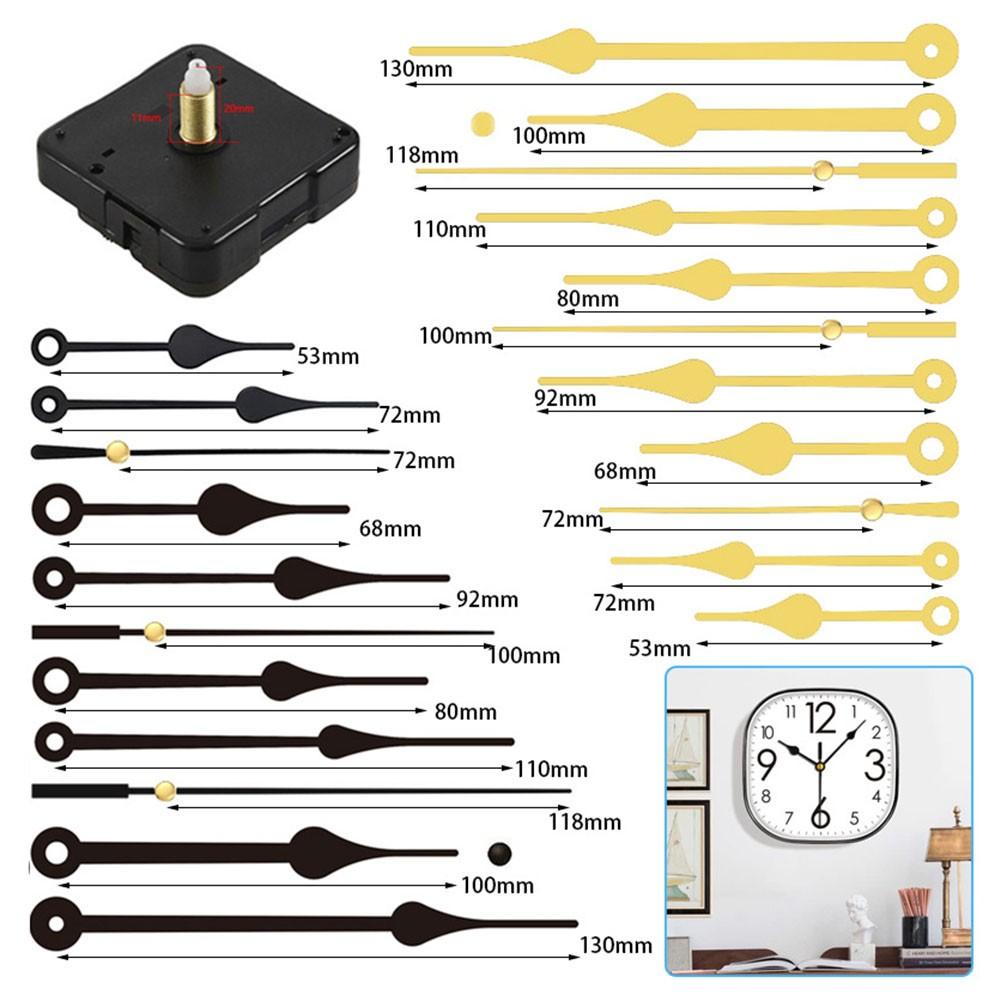 4 Pcs Shaft Clock Mechanism Kit DIY Wall Clock Repair Replacement Motor Parts