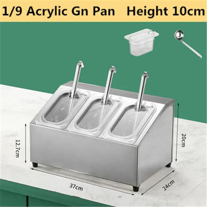 

Кастрюля 1/9 GN с решеткой Подставка из нержавеющей стали для банок с приправами Миска для молока Чайник для джема Раздельный набор банок для специй для кухни