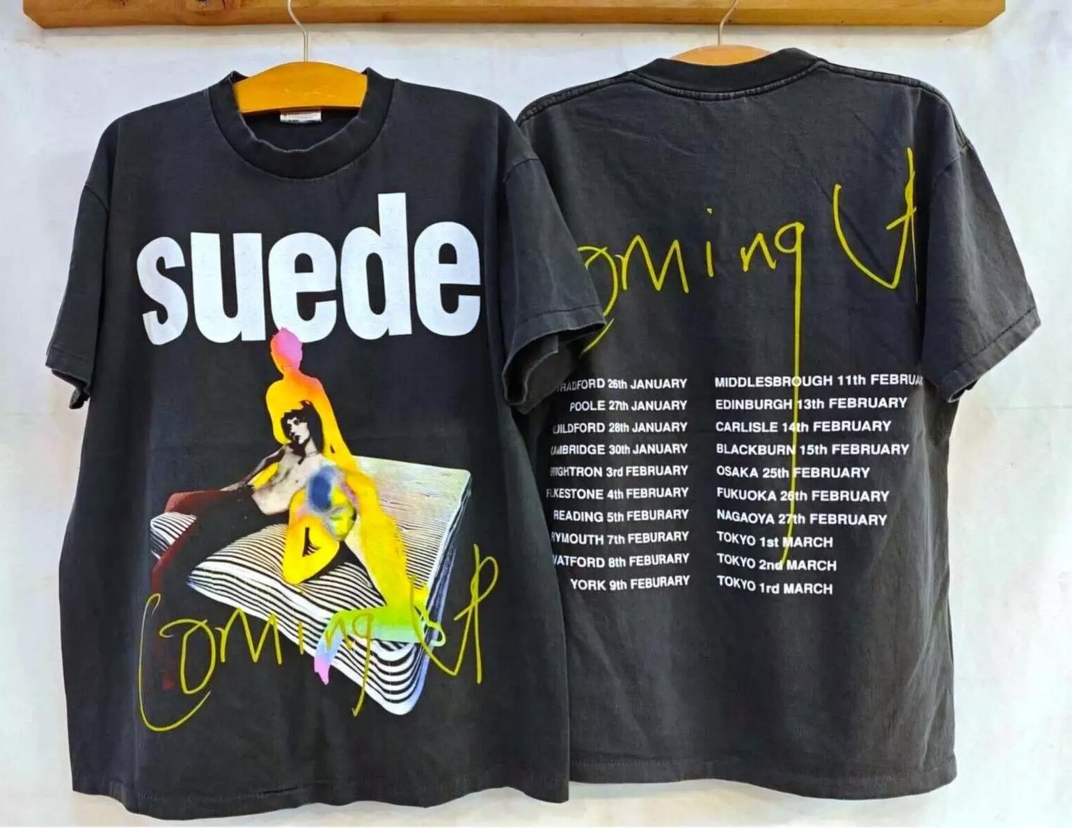 

Vintage SUEDE Shirt L Coming Up UK Rock Band 1996 Reprint Oasis Radiohead Blur Shirts for Men Men Clothing S