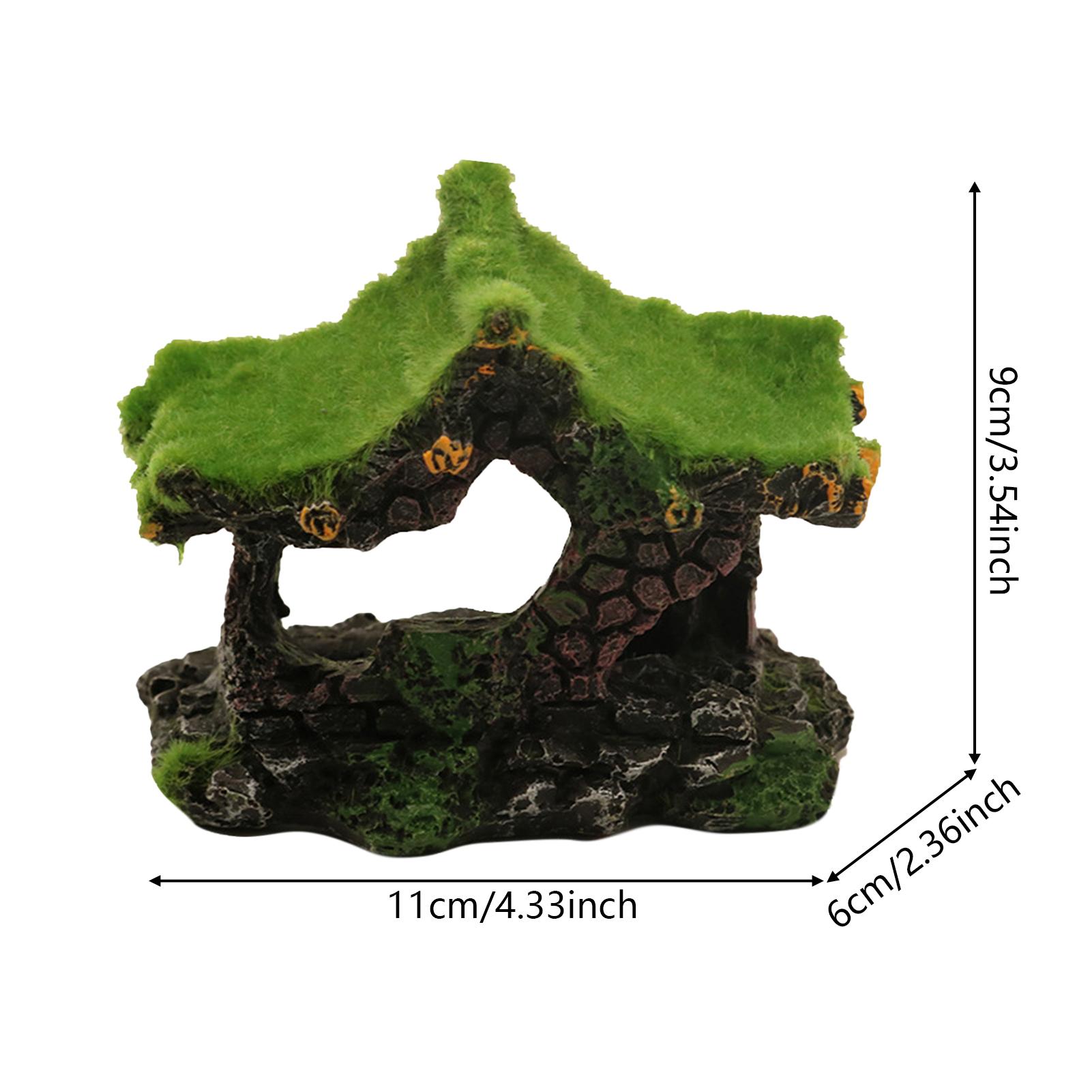 

Акваріумна прикраса Порожнистий штучний мох Смола Будиночок Укриття для риб Аксесуари Печера Прикраса Смола Акваріум Ландшафтний декор