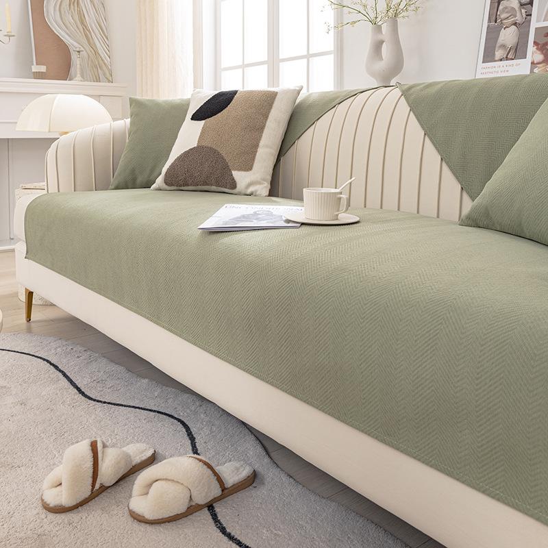 Uniwersalna narzuta na sofę ręcznik tkanina szenilowa jednokolorowa poduszka na sofę do salonu antypoślizgowa poduszka na sofę podłokietnik oparcie na oparcie