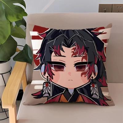 Kissenbezug 45x45 Kissenbezüge für Bett Anime Demon Slayer Kinder Kissenbezug Beidseitiger Druck Couch Kissen Heimdeko