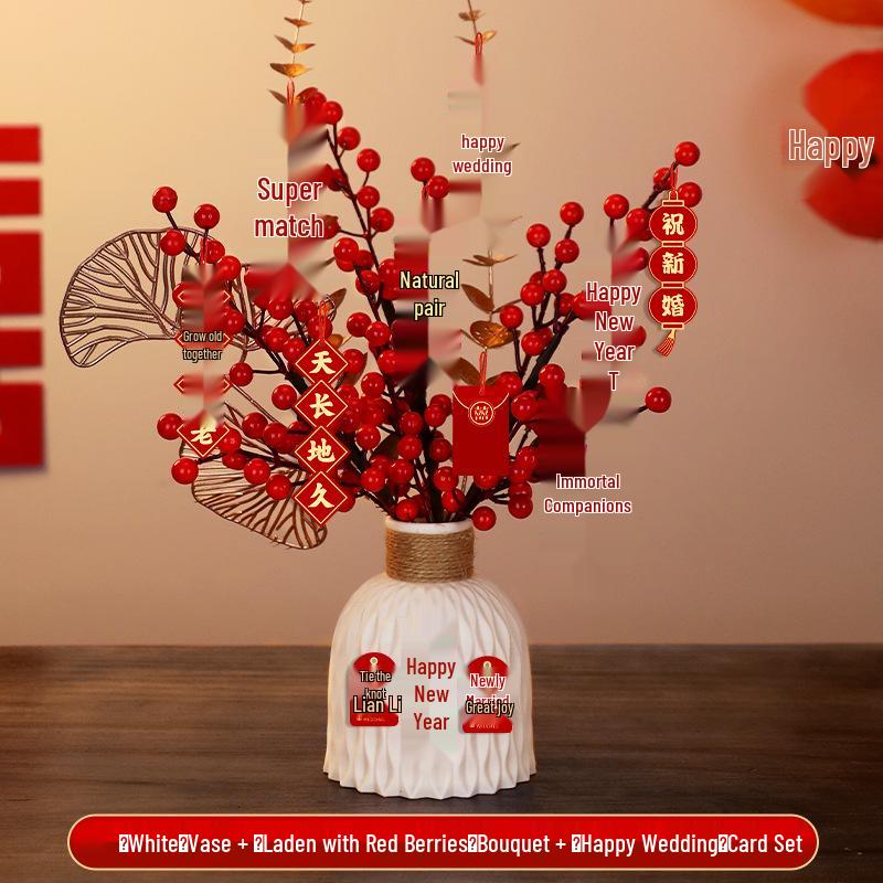 Bridal Arrangement Wedding Gift Plant Ornament for Living Room and Engagement Decorations