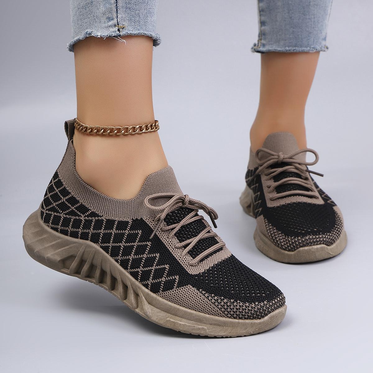 

Spring And Autumn New Women S Casual Lace Up Shoes Are Comfortable, Breathable, Lightweight And Wear-Resistant Sports Shoes 38