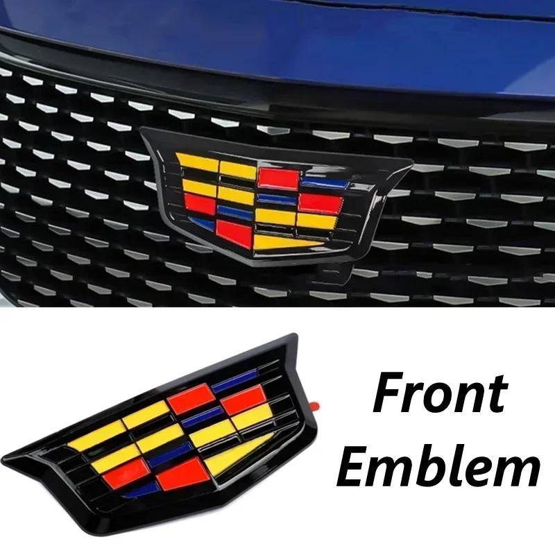 ABS Bil Frontgrill Logo Emblemdetalj for Cadillac CT4 CT5 CT6 XT5 XT6 Auto Bakluke Merke Klistremerke Erstatningstilbehør