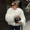 VAYLA Fashion Luxury Cropped Faux Fur Coat Women's Winter Ins Hot Fluffy Short Faux Fur Jacket Street Style Warm Outwear