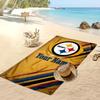 Pittsburgh Steelers Custom Beach Towel, Print Your Name Text Lightweight Absorbent Towel for Swimming Travel
