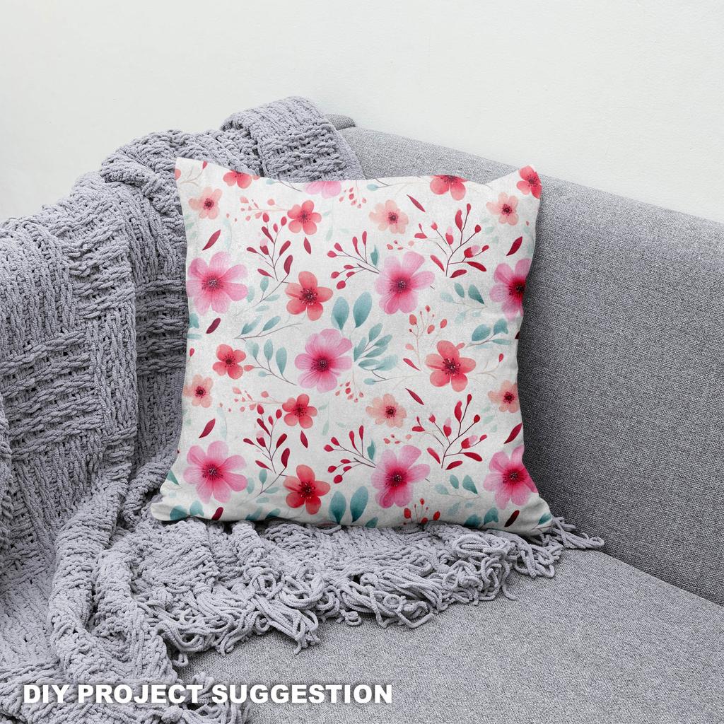 Royal Samt Stoff Polyester Zum Nähen - Motiv Blumen - Rdx2476