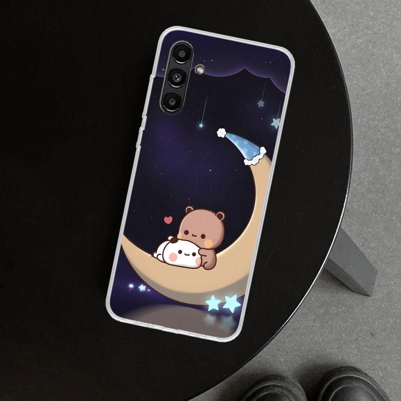 Cute Peach Goma Cat Phone Case Cover for Samsung Galaxy A17 A16 A26 A36 A56 A57 A37 A15 A25 A35 A55 A14 A24 A34 A54 A13 A23 A33