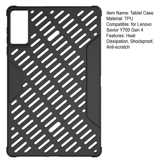 Husă Tabletă pentru Lenovo Savior Y700 Gen 4 Disipare Căldură Rezistent la Șocuri Anti-zgârieturi Husă Protectoare Tabletă Carcasă Moale TPU Manșon Accesorii Tabletă