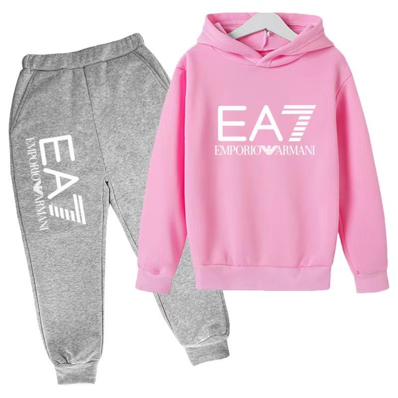 Kids Autumn Winter Hoodie Boy Girl 3-12Yrs Letter Print Clothing Casual Top+Trousers 2P Child Gift Brand Sports Coat Jogging Set