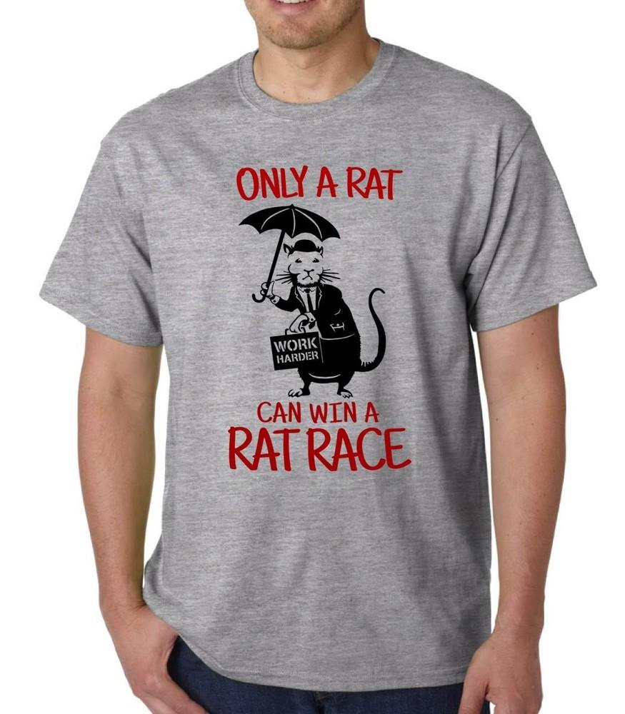 Only A Rat Can Win A Rat Race TShirt Banksy Geek Funny Quote Graffiti Tomlin S