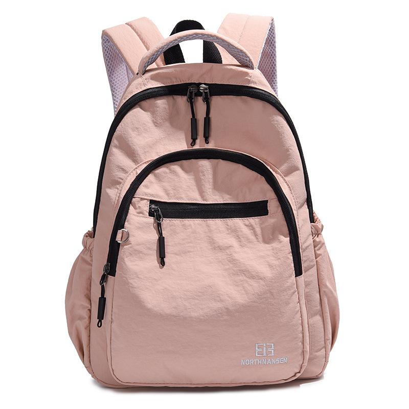 

Korean Style Fresh Men and Women Same Style Student Backpack Large Capacity Casual Simple Light Travel Backpack розовый