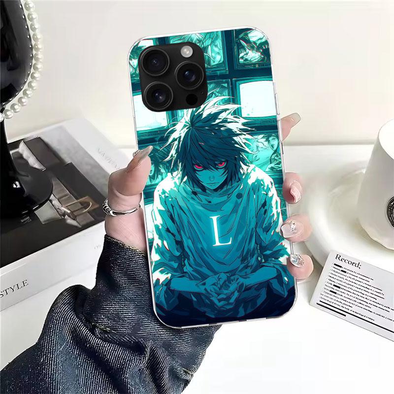 N-Note D-Death L Lawliet For iPhone 17 Air 16 15 14 Plus 13 Mini 12 11 Pro Max Phone Case 16E 7 Print 8 SE Fundas Cover Soft Coq